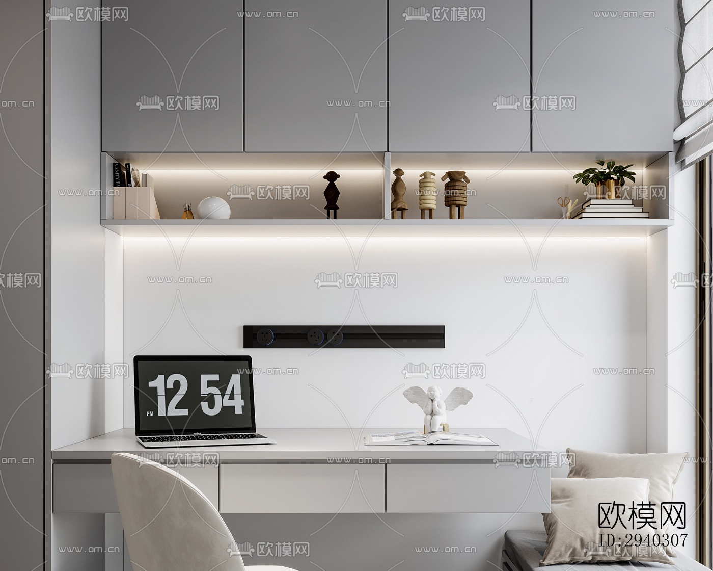 现代平层效果图下载（渲染图2）