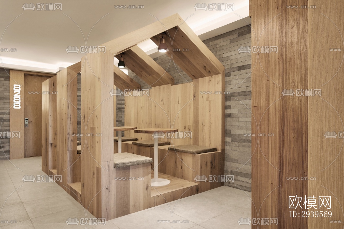 现代酒店民宿效果图下载（渲染图5）