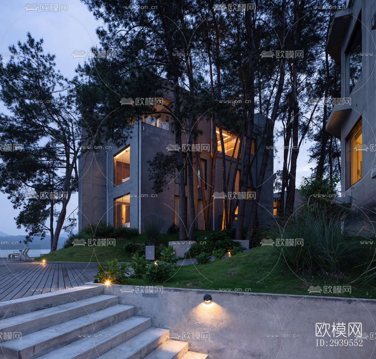 现代酒店民宿效果图下载（渲染图8）