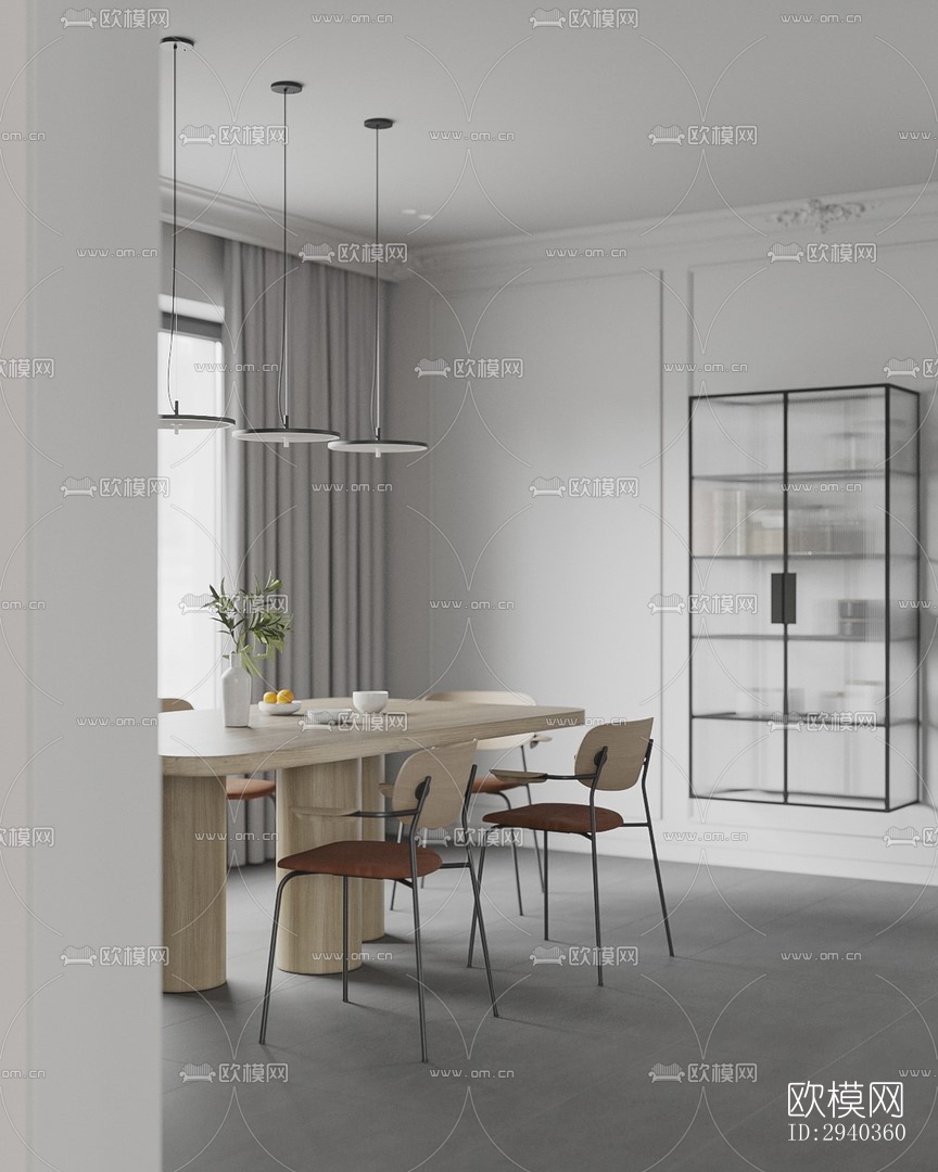 现代平层效果图下载（渲染图10）