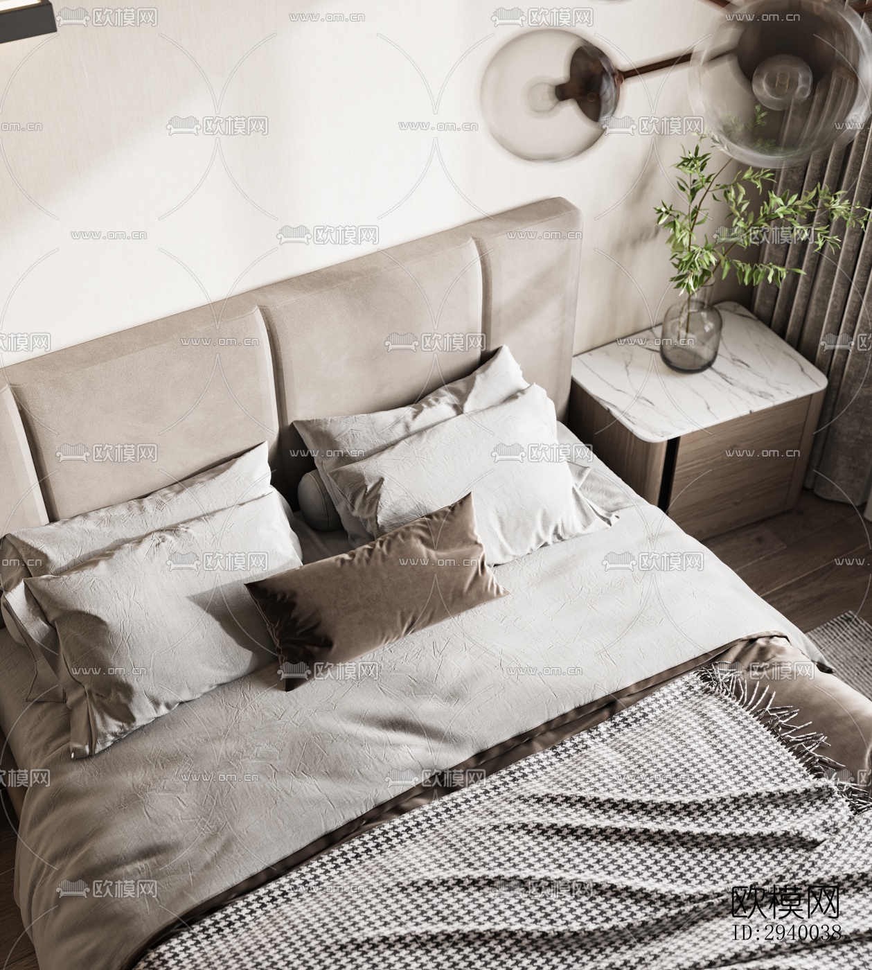 侘寂平层效果图下载（渲染图20）