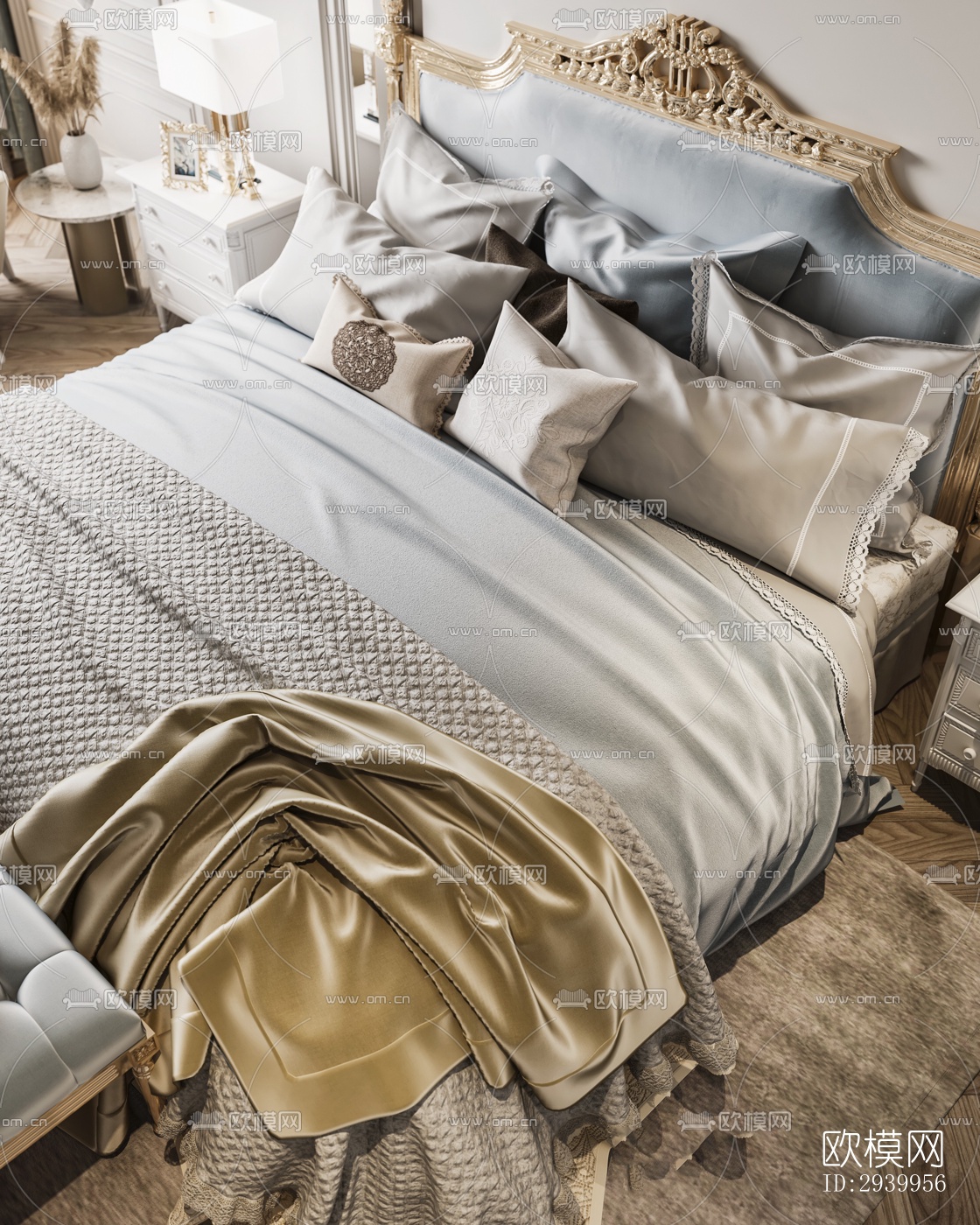 法式复式效果图下载（渲染图4）