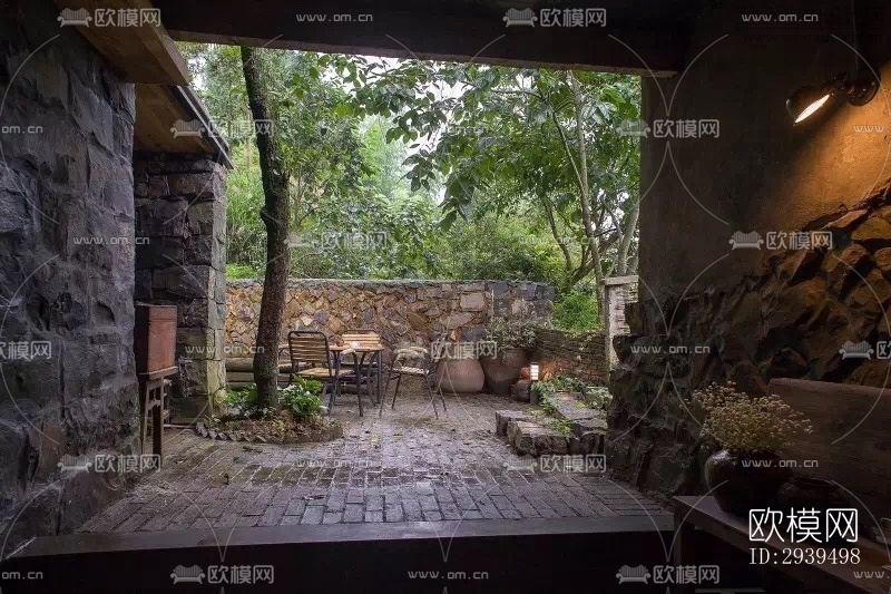 现代酒店民宿效果图下载（渲染图3）