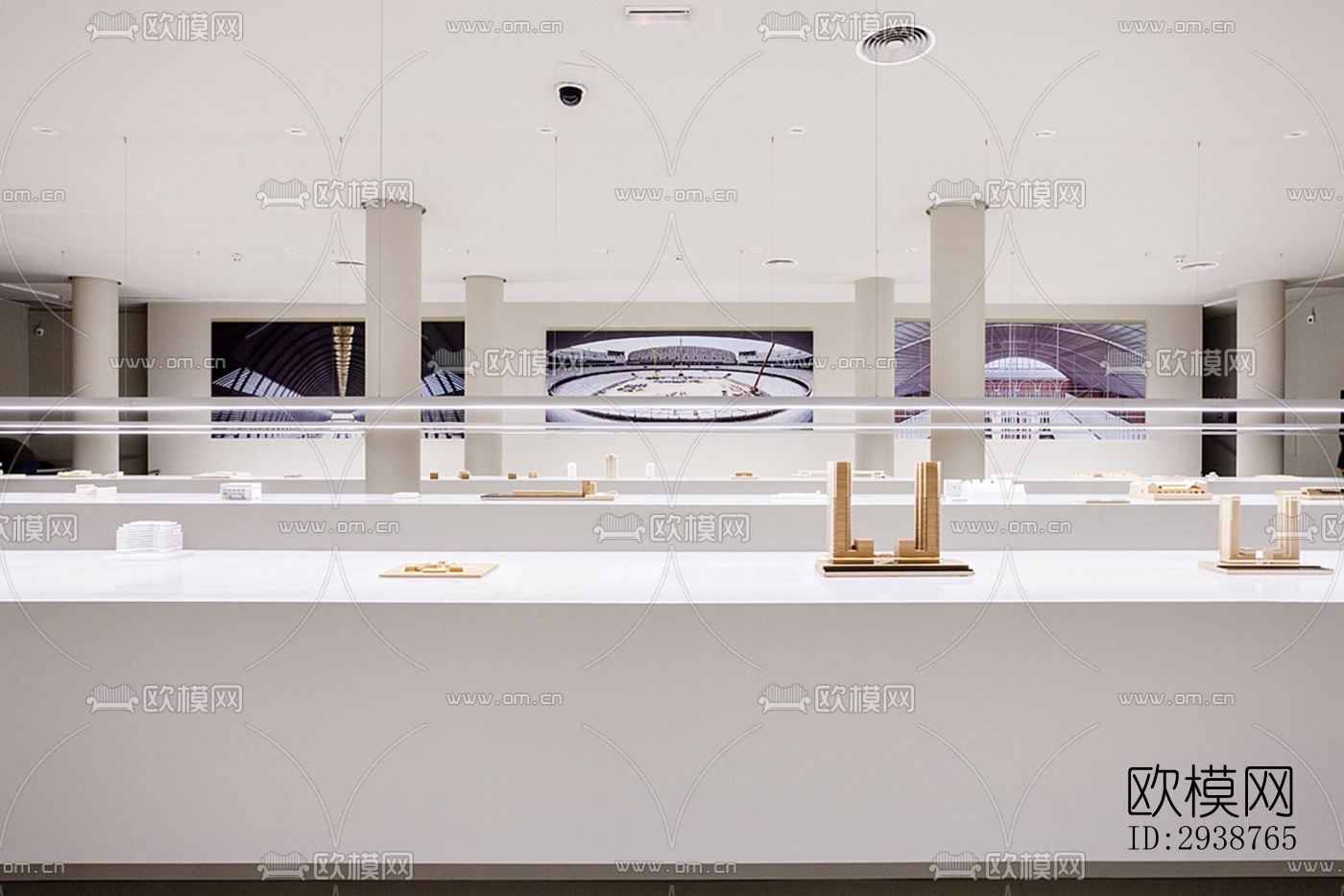 现代展览展厅效果图下载（渲染图2）