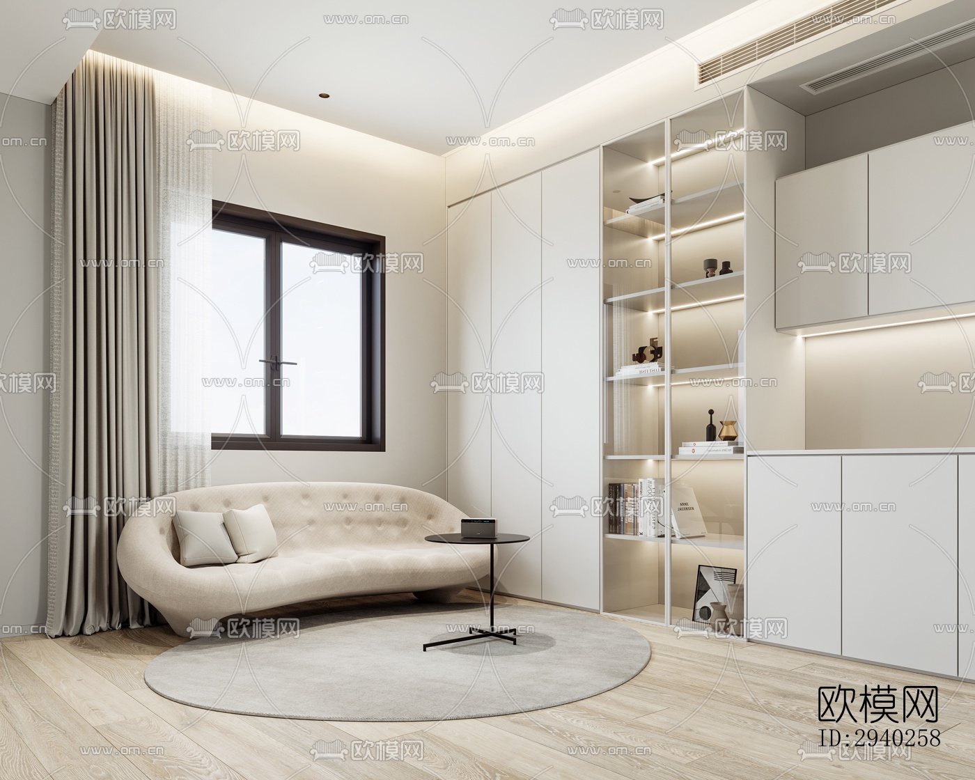 现代平层效果图下载（渲染图12）