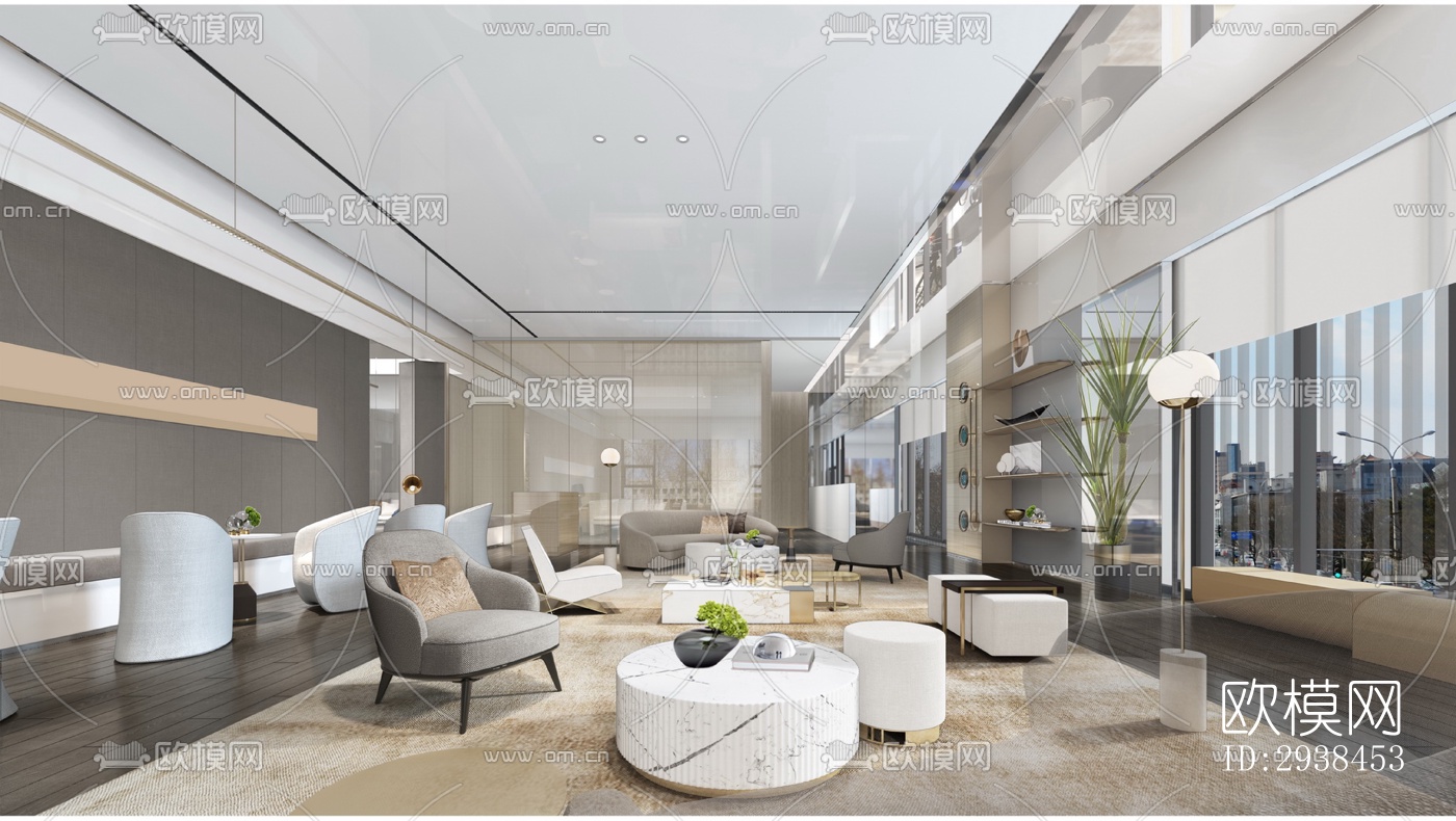 现代售楼处效果图下载（渲染图19）