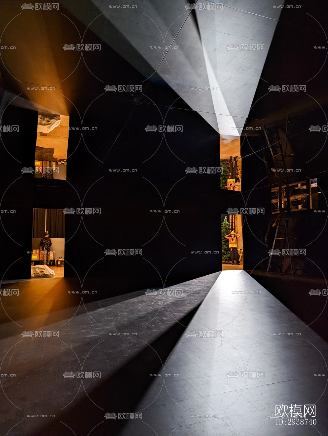 现代展览展厅效果图下载（渲染图4）