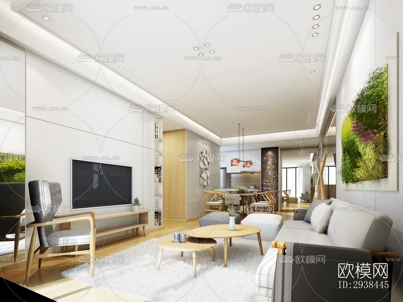 新中式售楼处效果图下载（渲染图3）