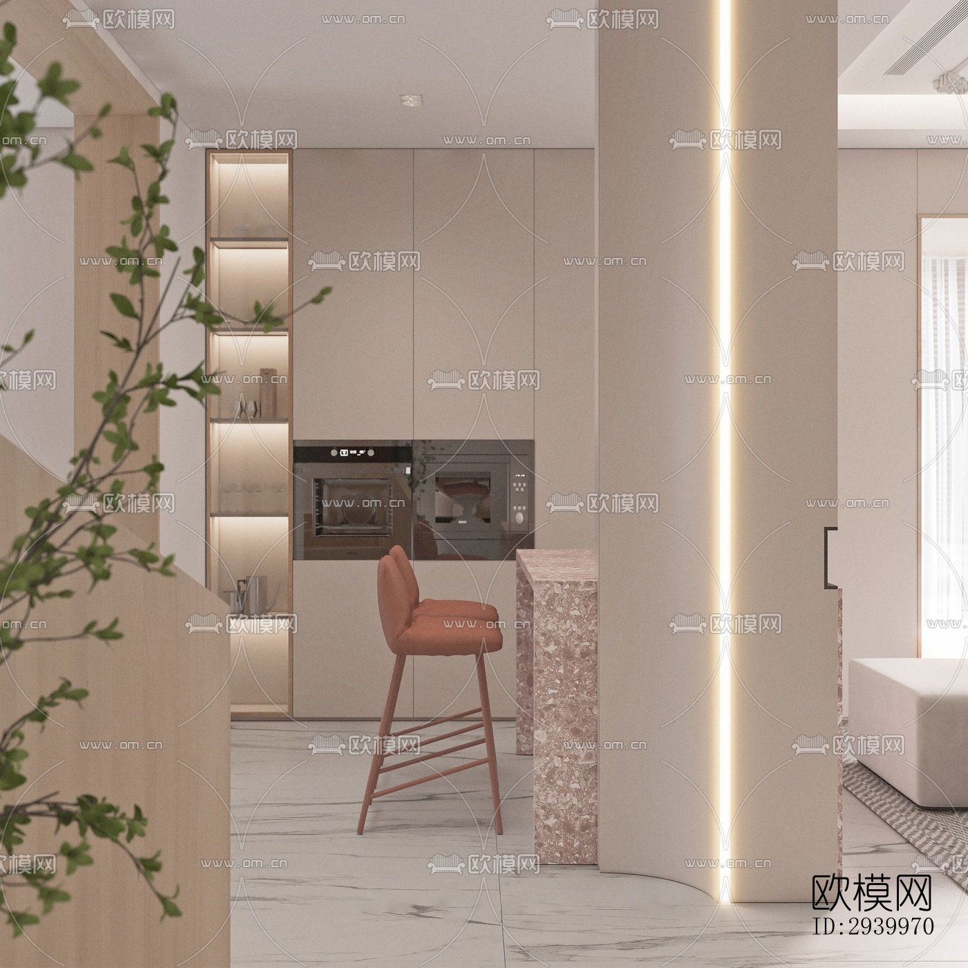 现代复式效果图下载（渲染图8）