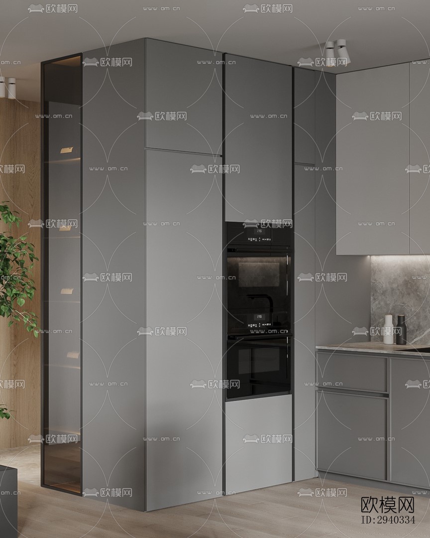 现代平层效果图下载（渲染图2）