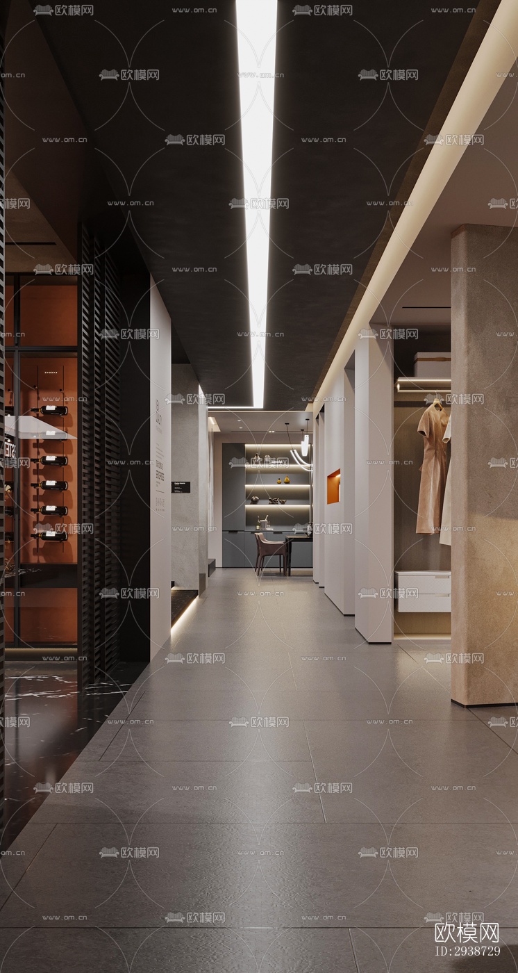 现代展览展厅效果图下载（渲染图3）