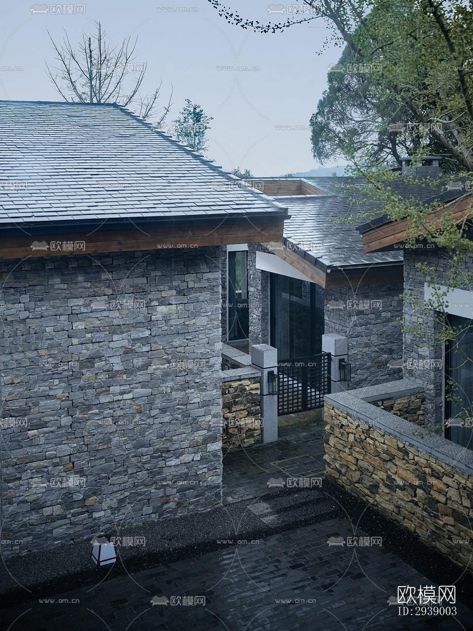 侘寂酒店民宿效果图下载（渲染图1）