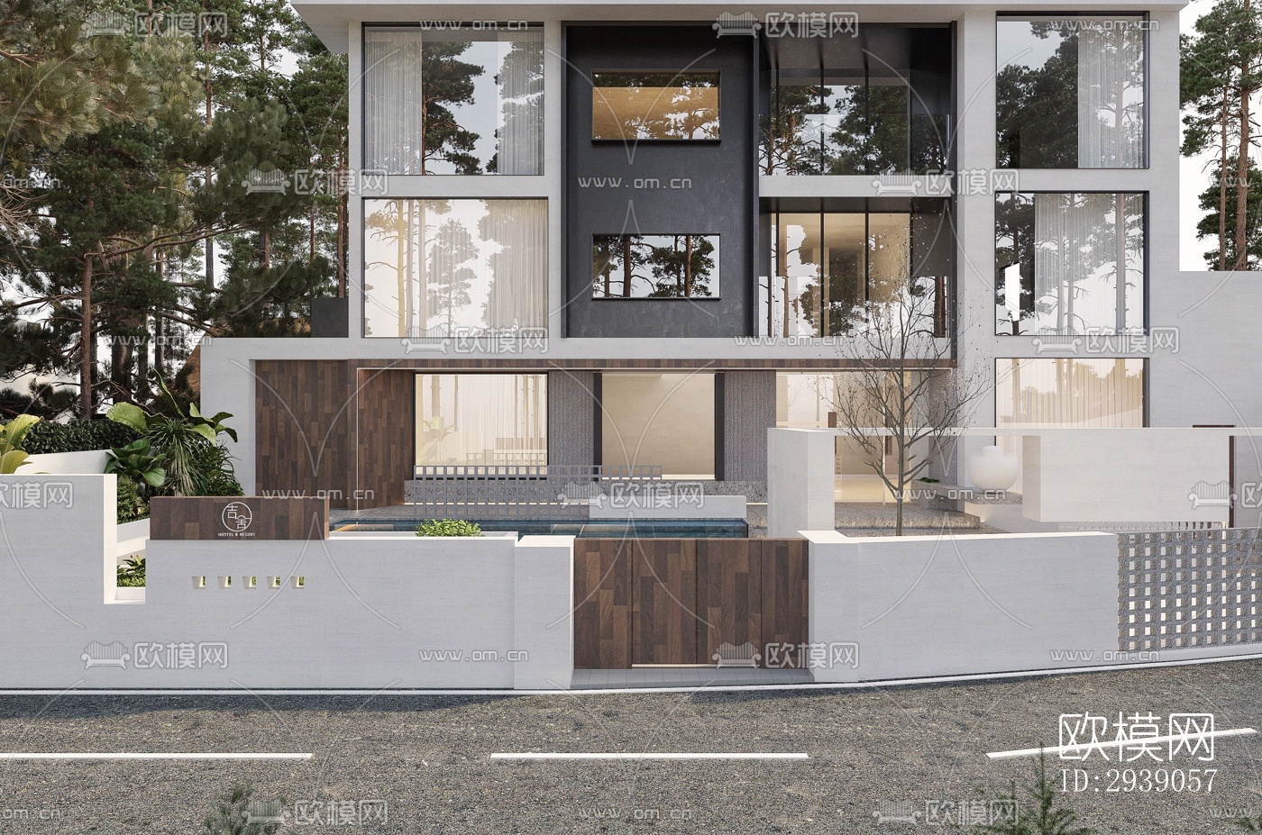 侘寂酒店民宿效果图下载（渲染图15）