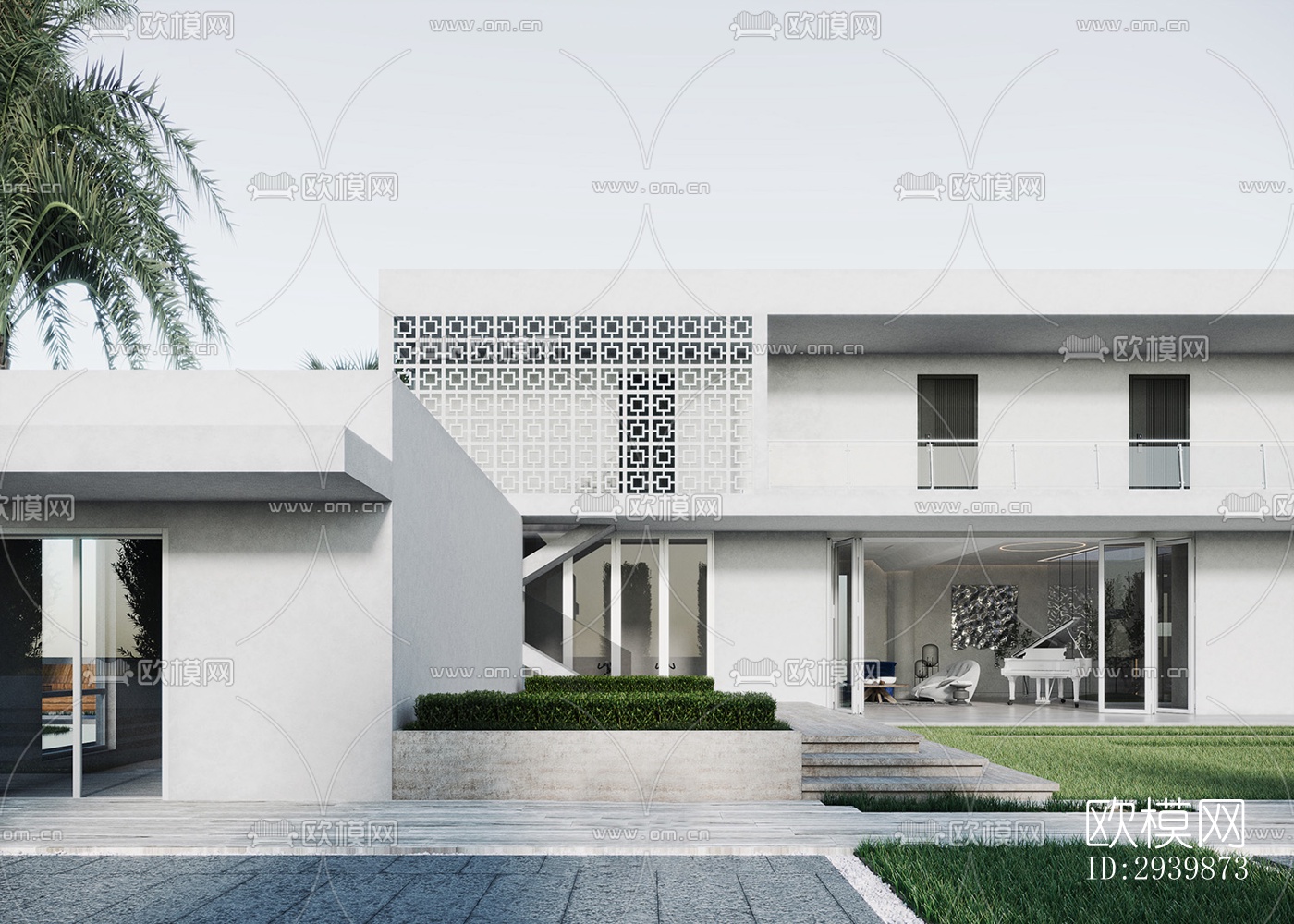 现代别墅效果图下载（渲染图4）