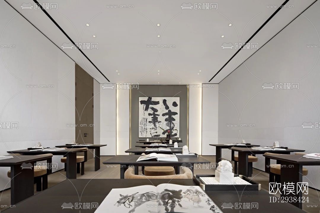 新中式售楼处效果图下载（渲染图7）