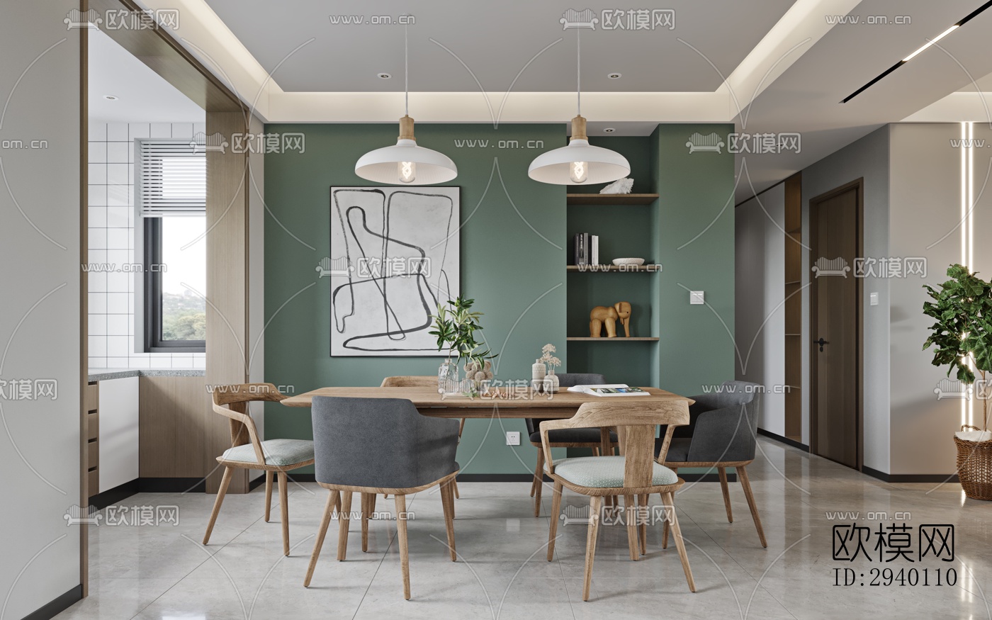 北欧平层效果图下载（渲染图16）