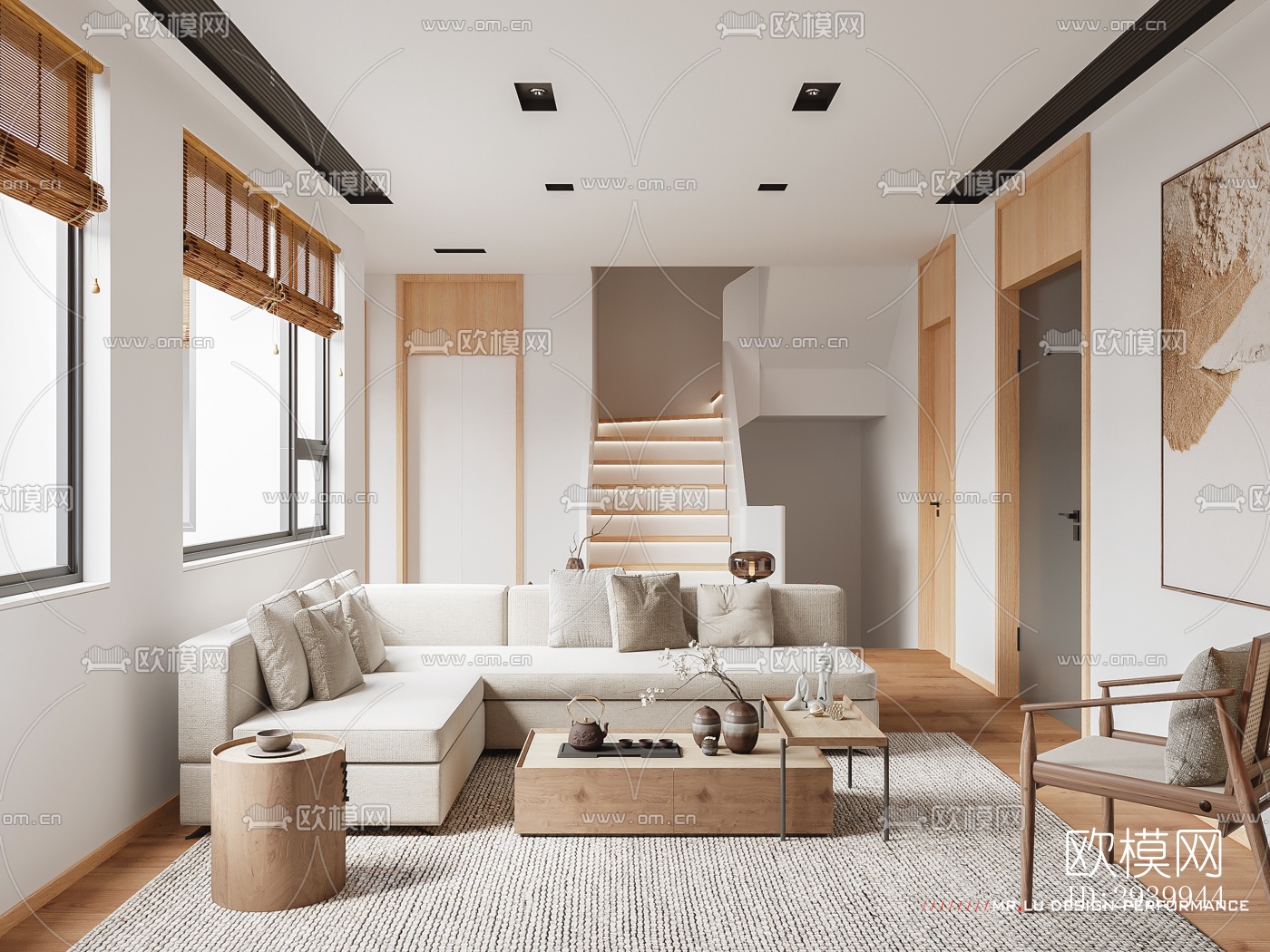 日式复式效果图下载（渲染图7）