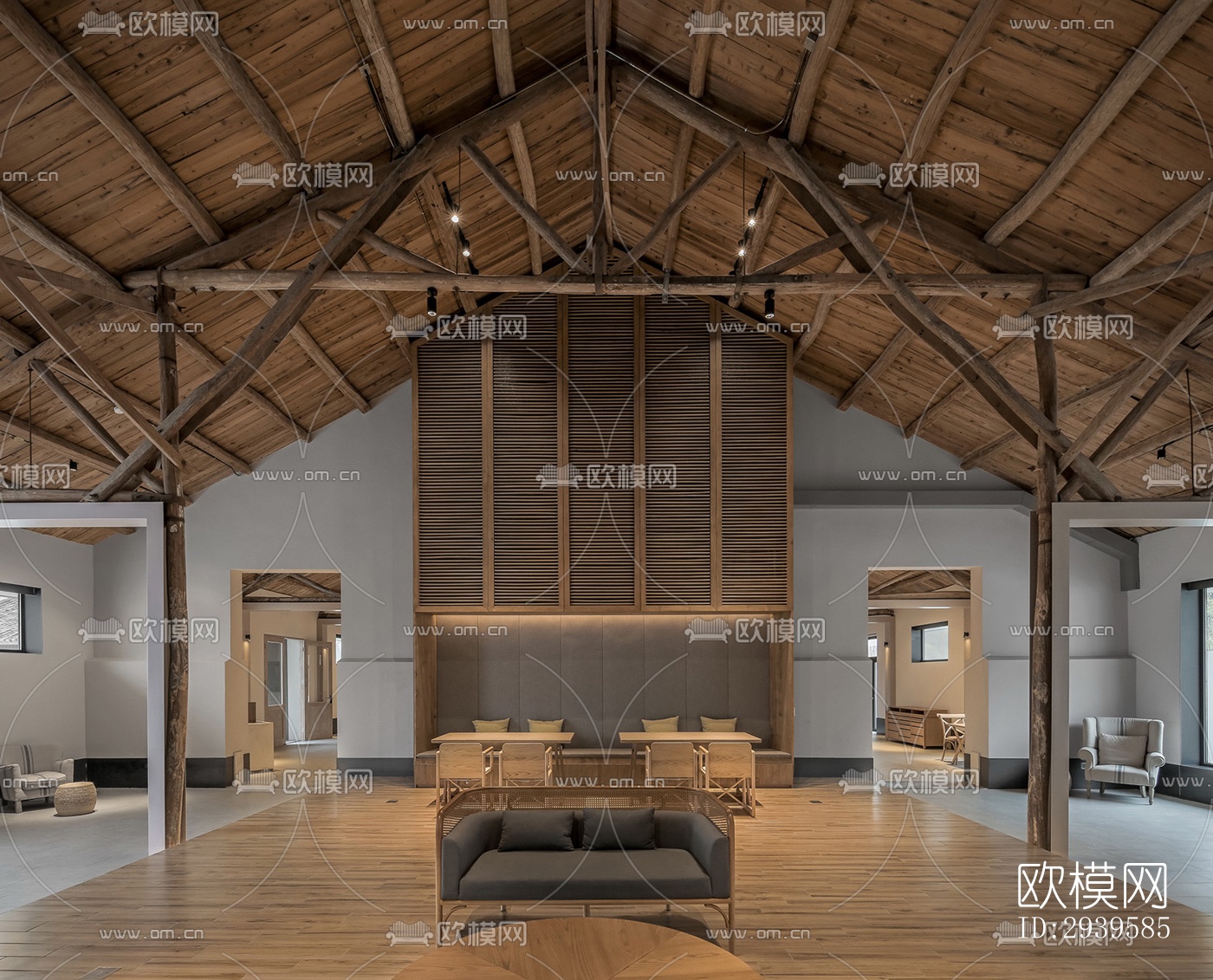 现代酒店民宿效果图下载（渲染图13）