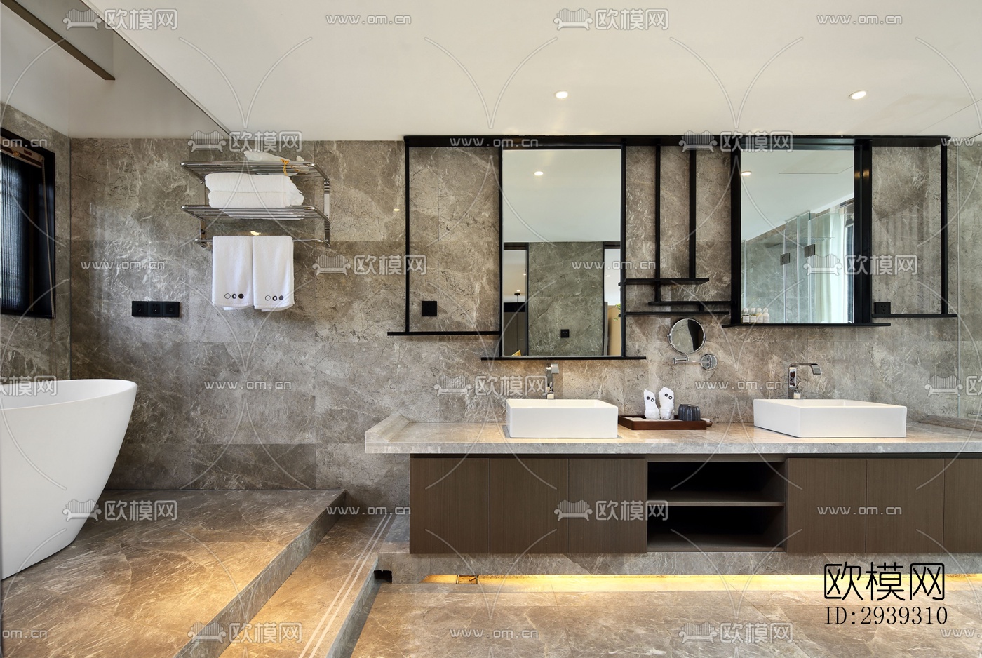 新中式酒店民宿效果图下载（渲染图12）