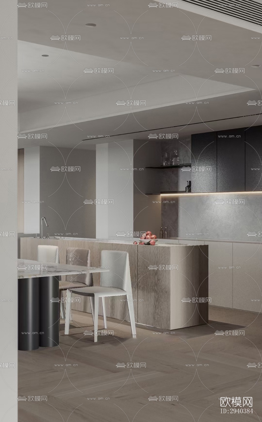 现代平层效果图下载（渲染图6）