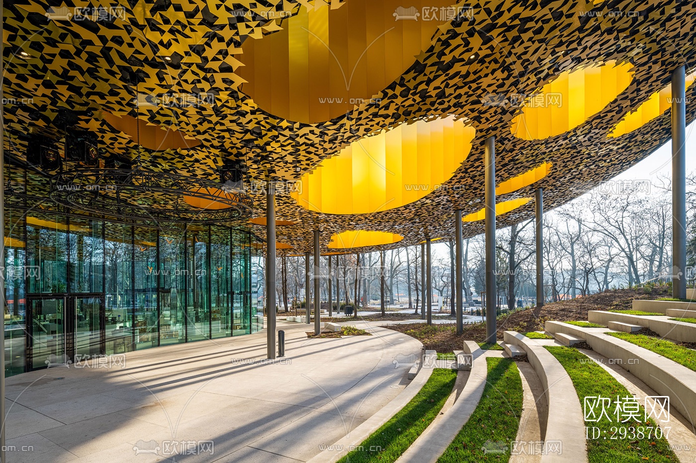 现代展览展厅效果图下载（渲染图11）