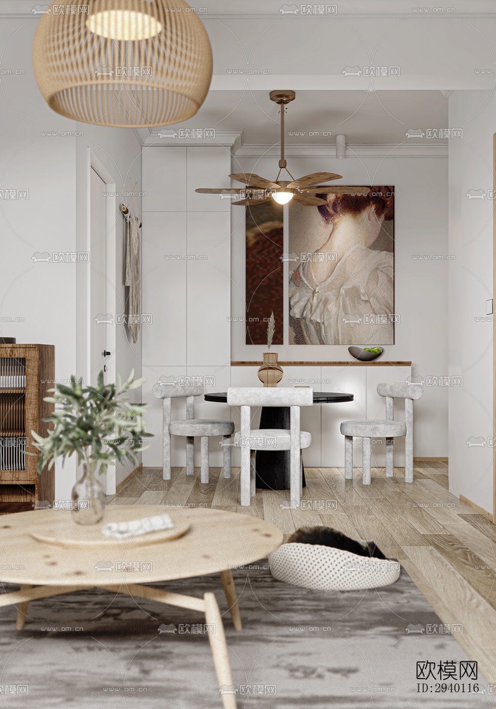 北欧平层效果图下载（渲染图6）