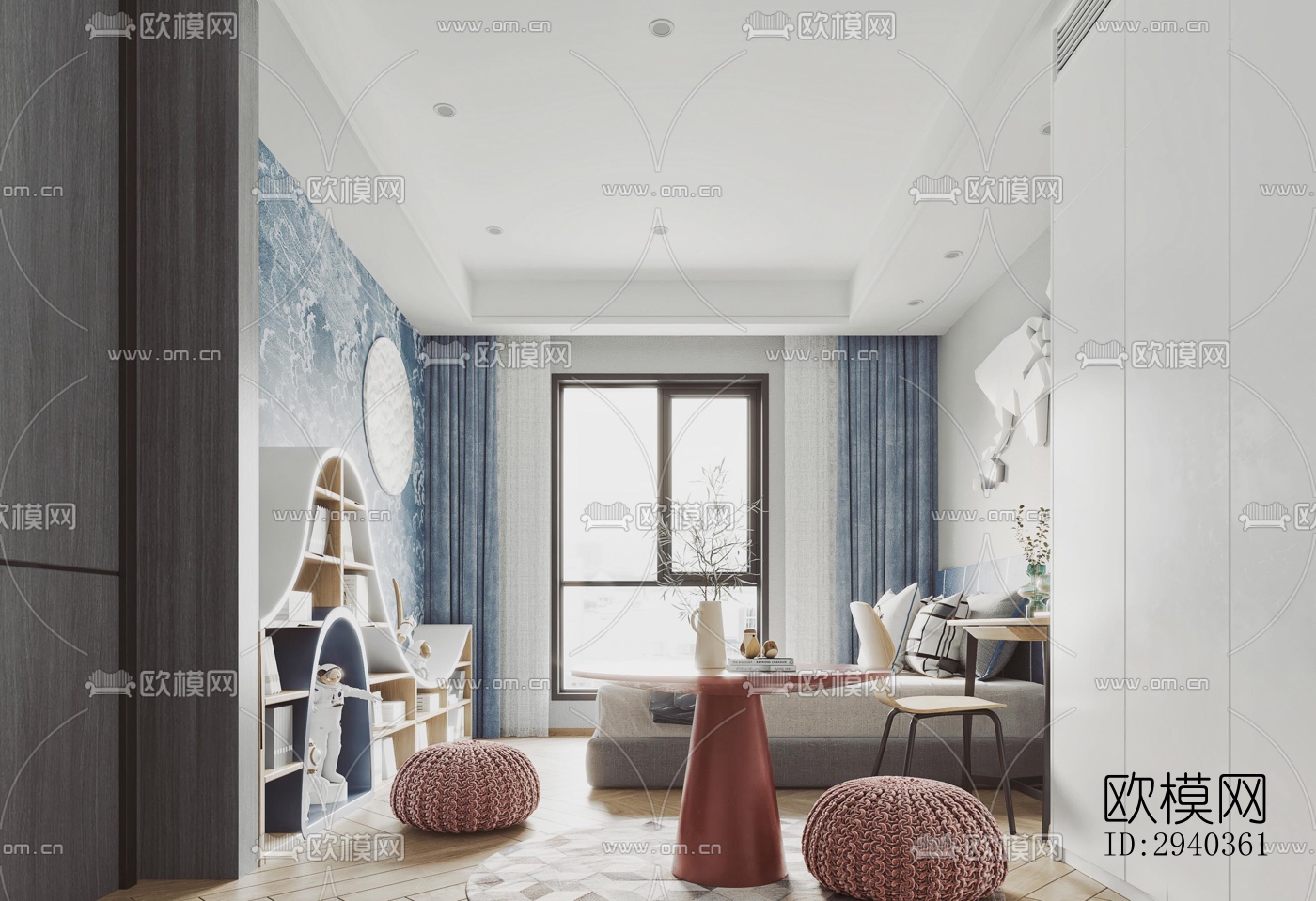 现代平层效果图下载（渲染图2）