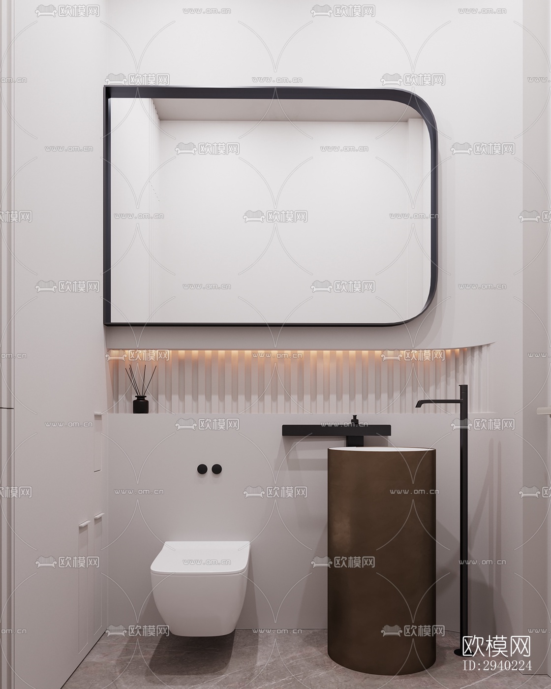 法式平层效果图下载（渲染图17）