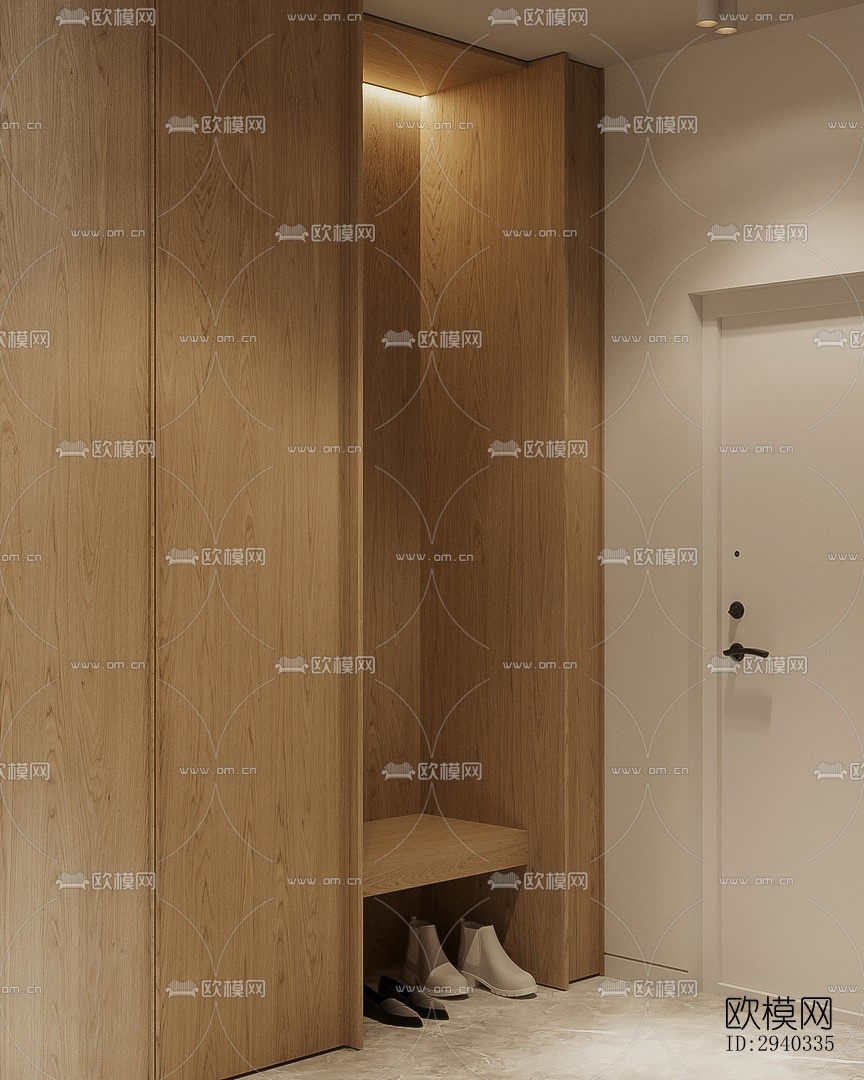 现代平层效果图下载（渲染图5）