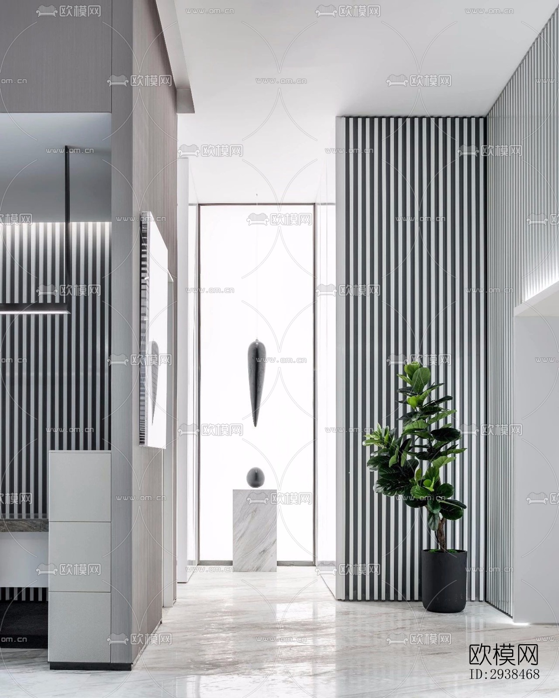 高级灰售楼处效果图下载（渲染图13）