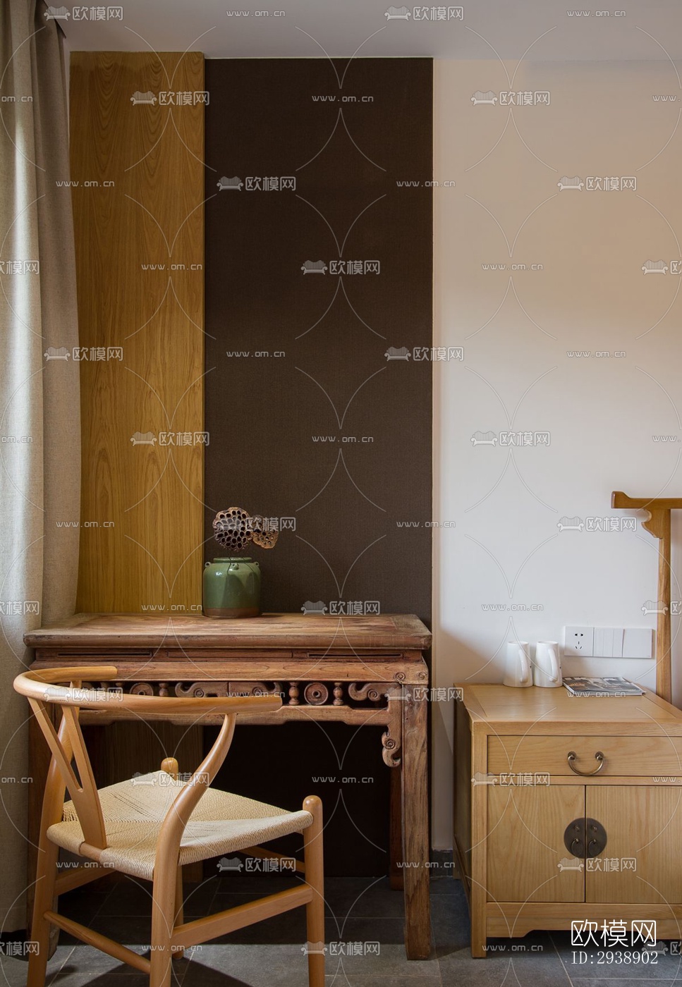 中式酒店民宿效果图下载（渲染图9）