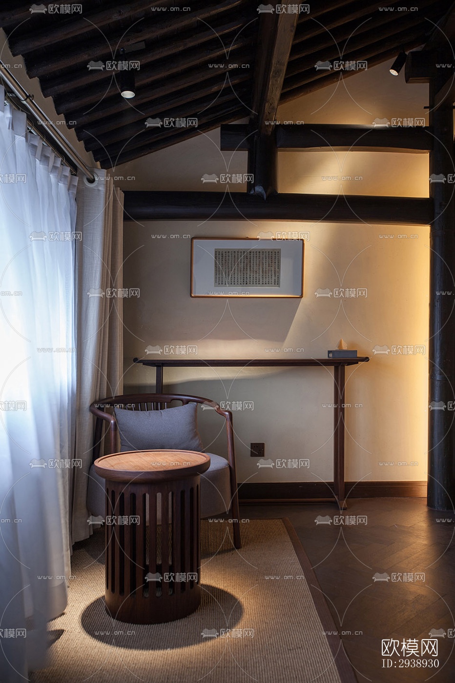 中式酒店民宿效果图下载（渲染图19）