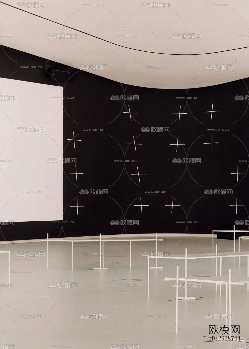 现代展览展厅效果图下载（渲染图10）