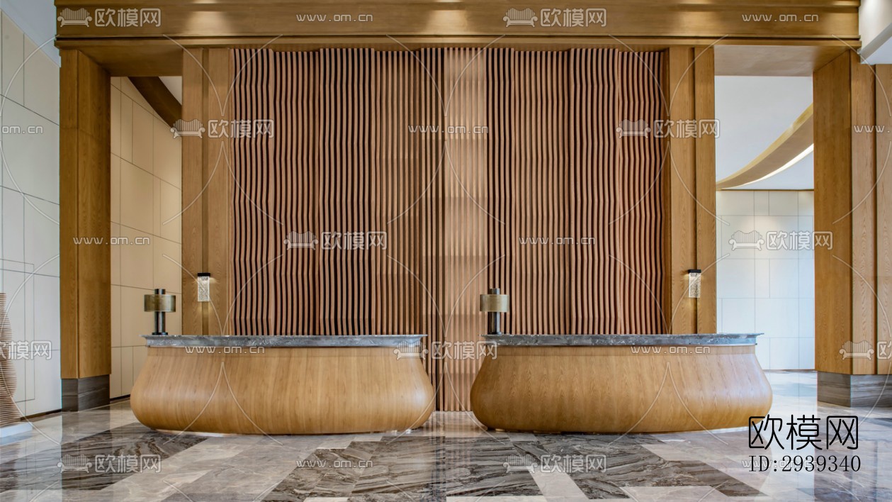 新中式酒店民宿效果图下载（渲染图4）