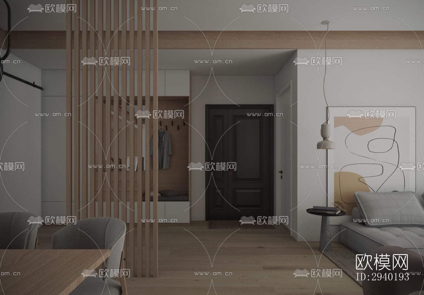 日式平层效果图下载（渲染图3）