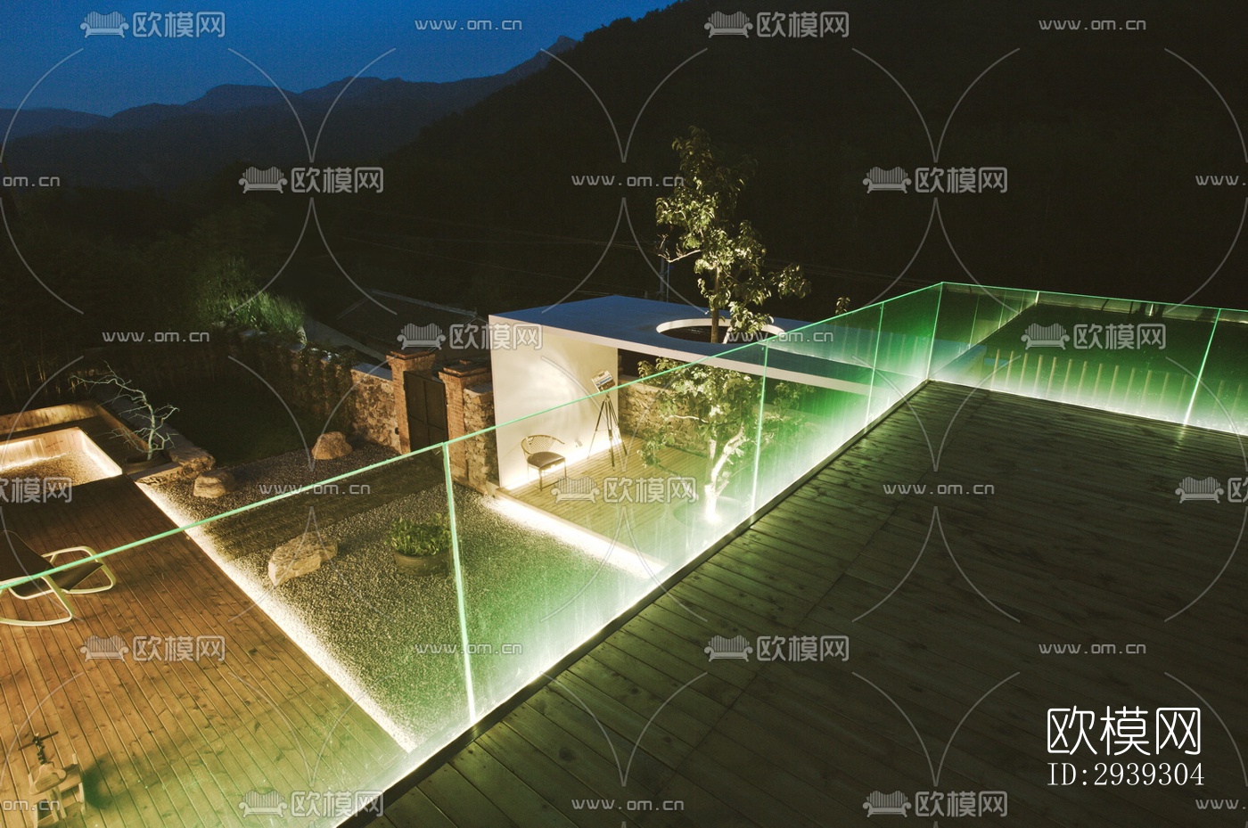 新中式酒店民宿效果图下载（渲染图10）