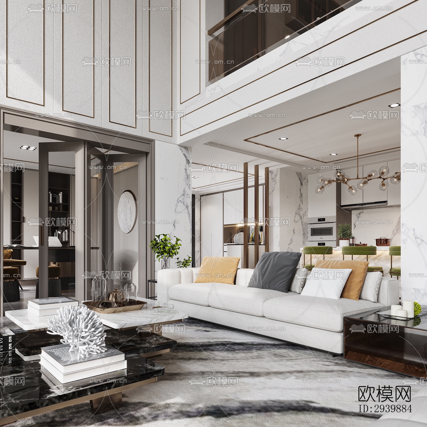 现代别墅效果图下载（渲染图2）