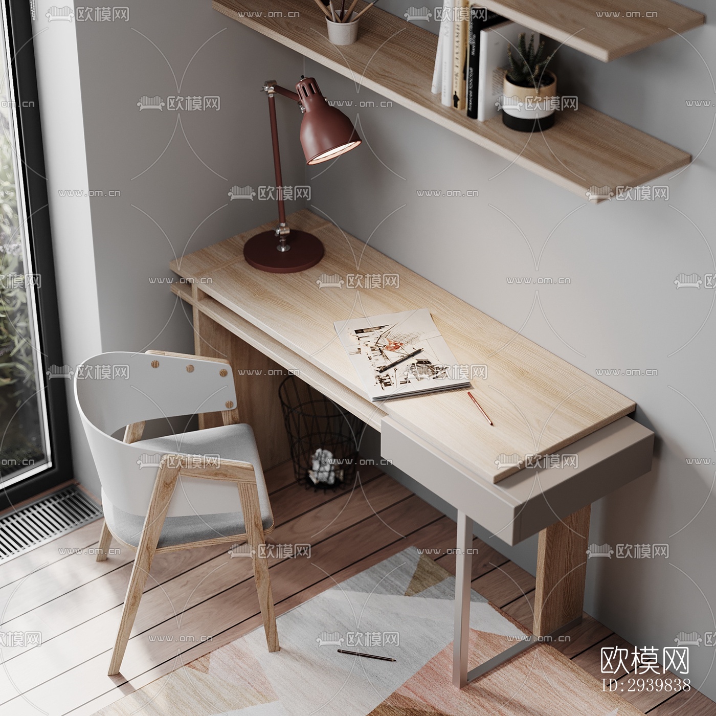 现代公寓效果图下载（渲染图1）