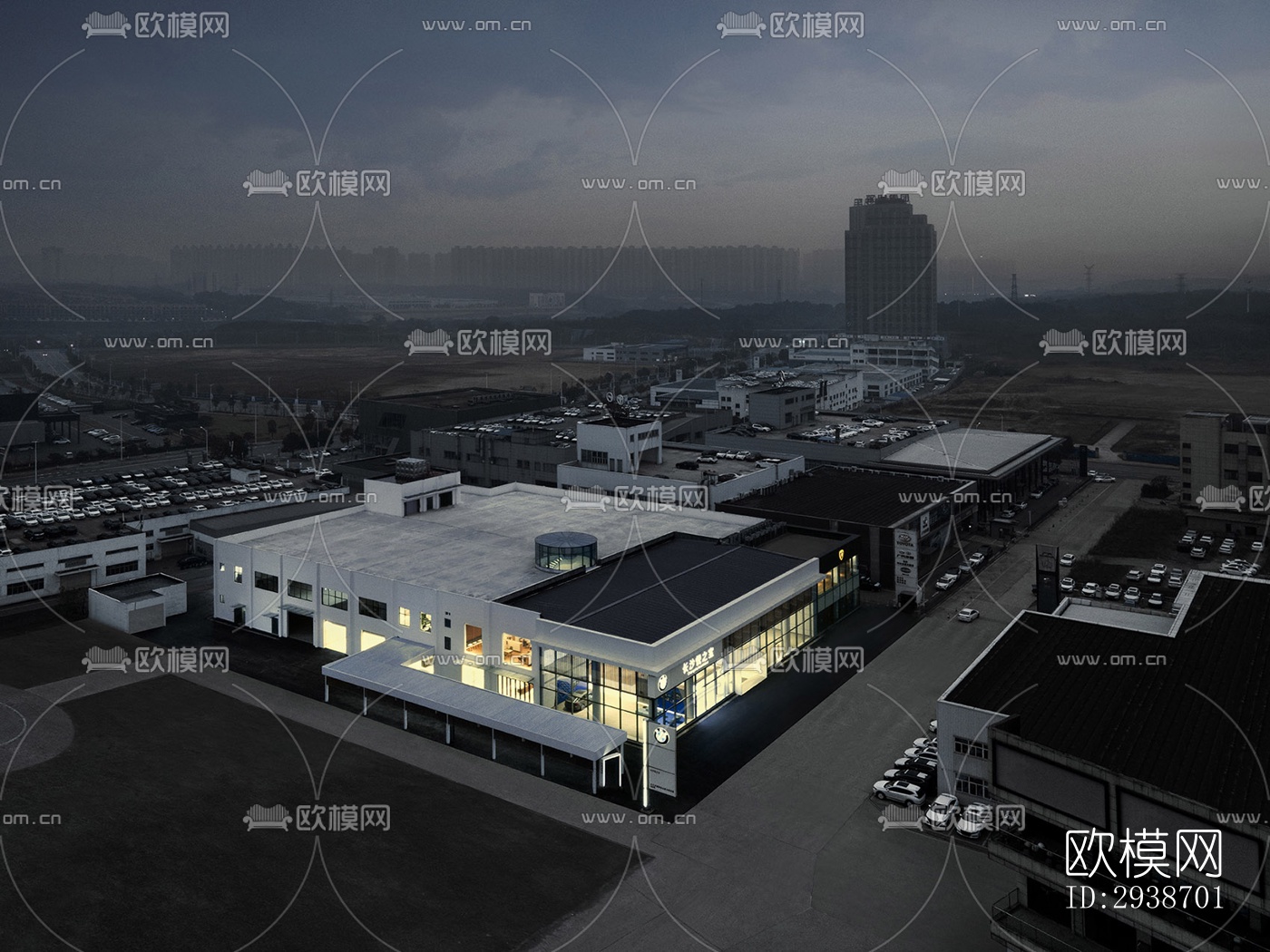 现代展览展厅效果图下载（渲染图1）