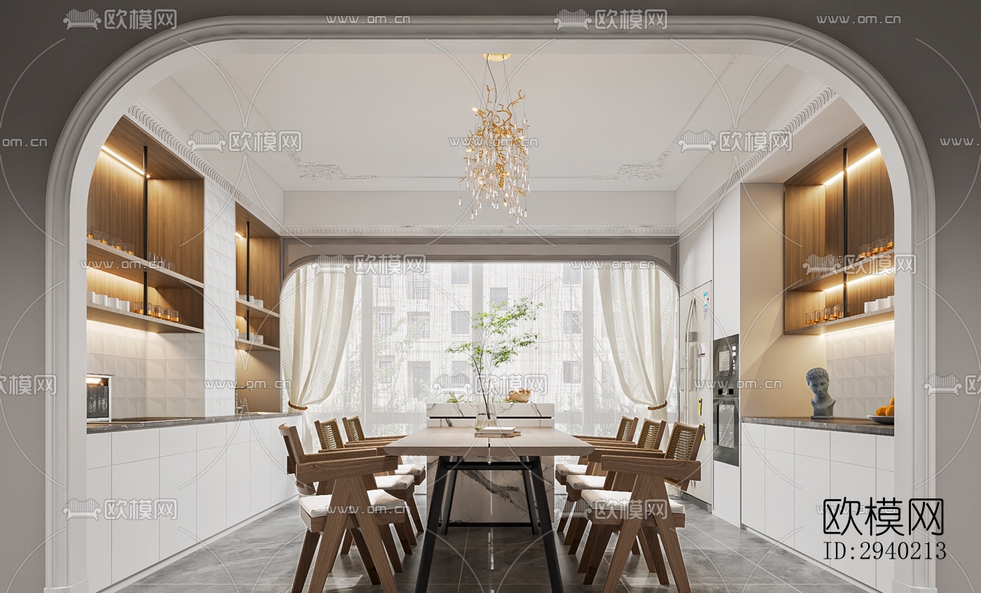 欧式平层效果图下载（渲染图3）