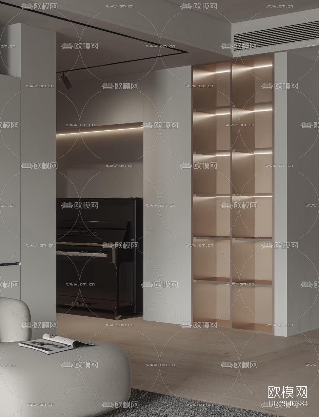 现代平层效果图下载（渲染图7）