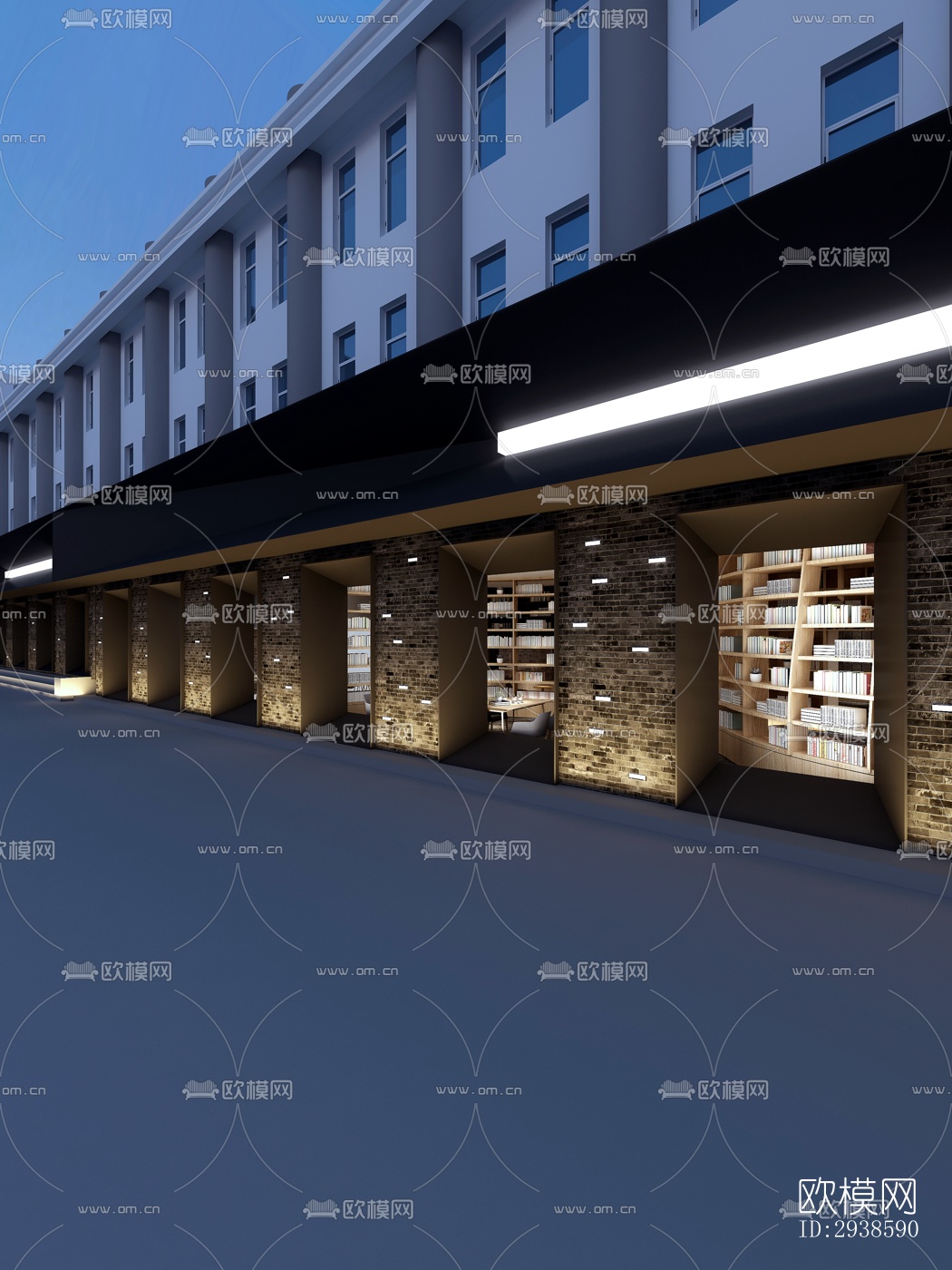 工业风展览展厅效果图下载（渲染图13）