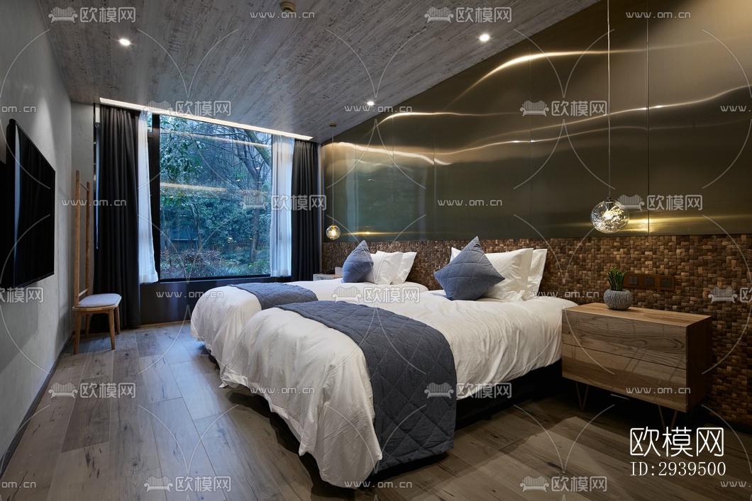 现代酒店民宿效果图下载（渲染图9）