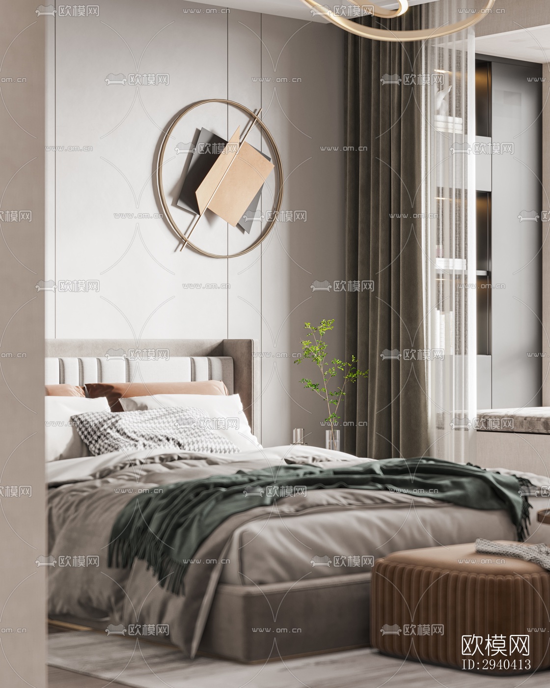 现代平层效果图下载（渲染图11）