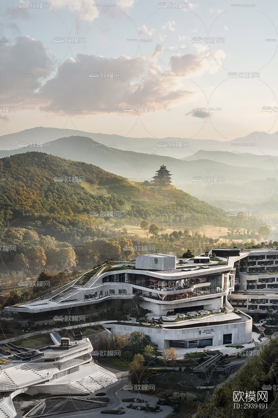 现代酒店民宿效果图下载（渲染图16）