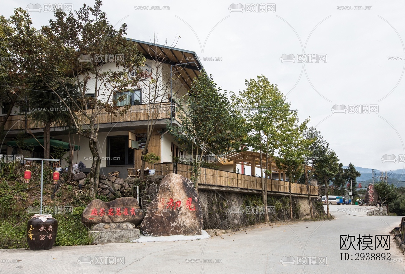 中式酒店民宿效果图下载（渲染图2）