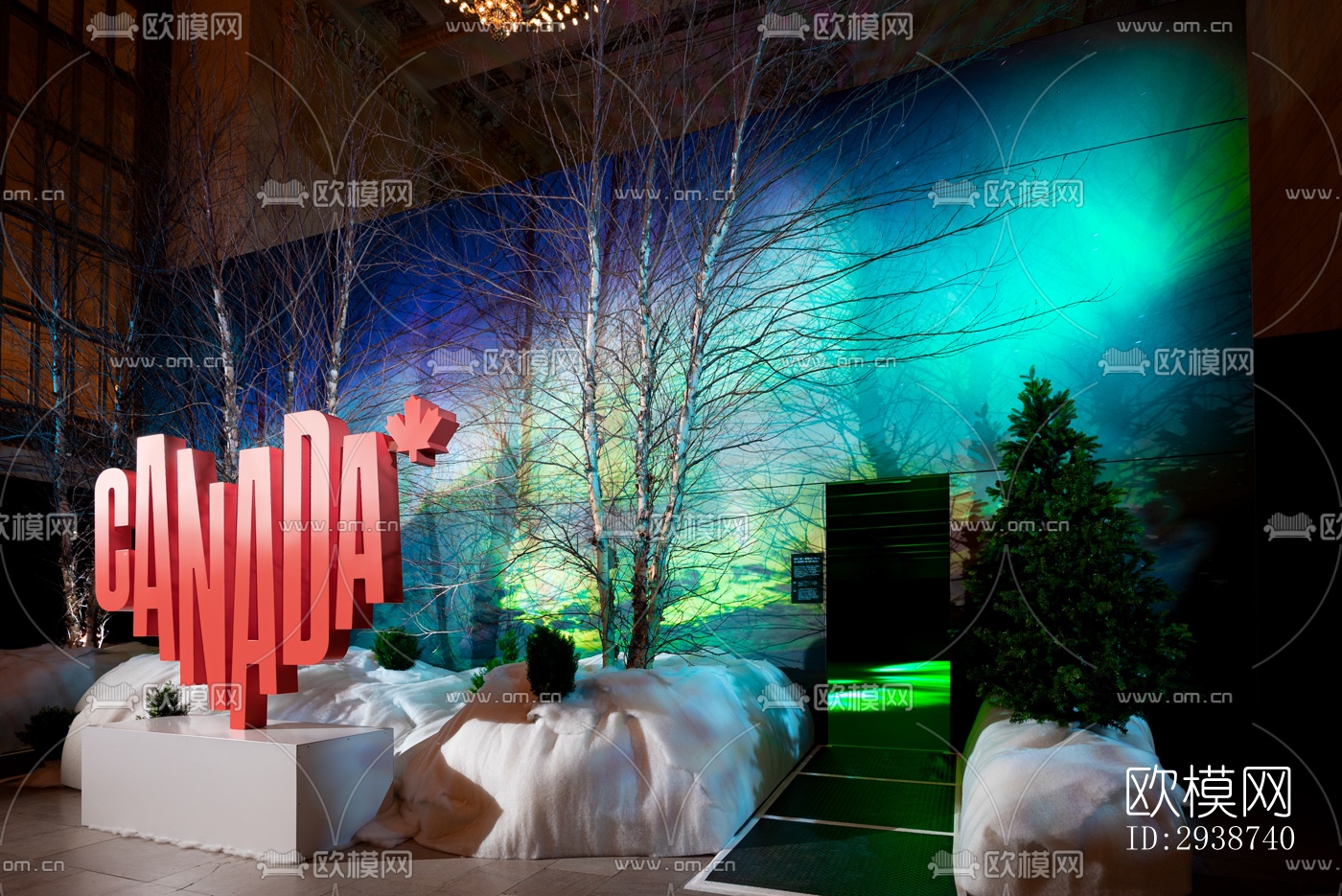 现代展览展厅效果图下载（渲染图14）