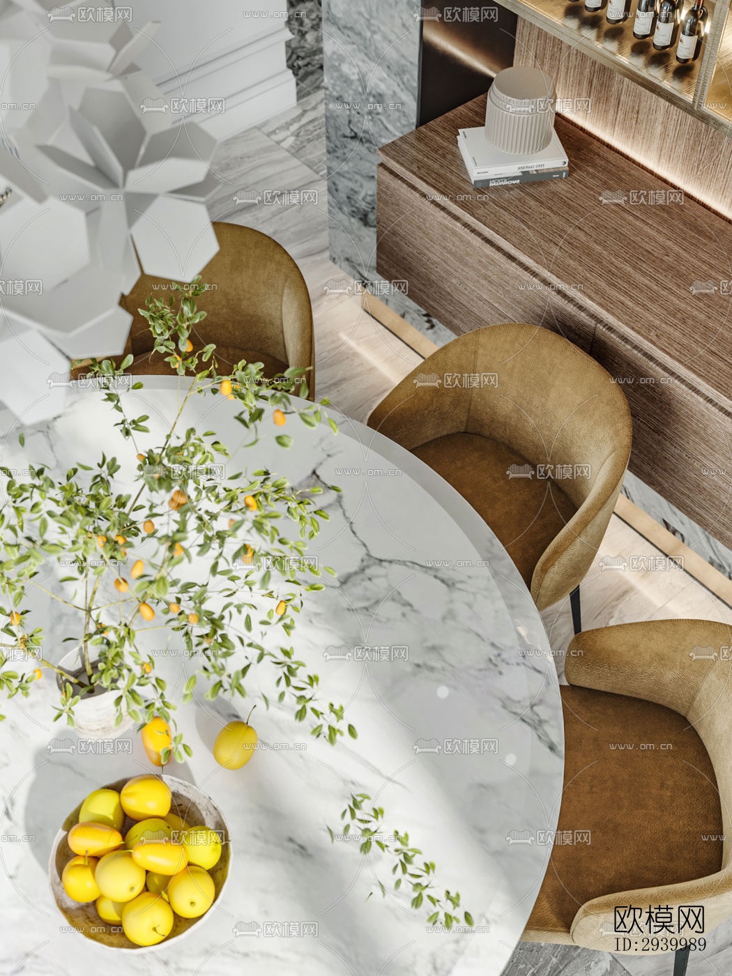 美式复式效果图下载（渲染图14）