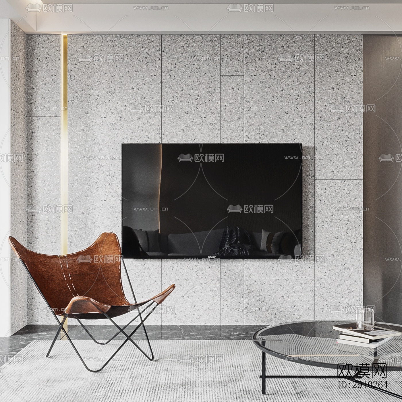 现代平层效果图下载（渲染图2）