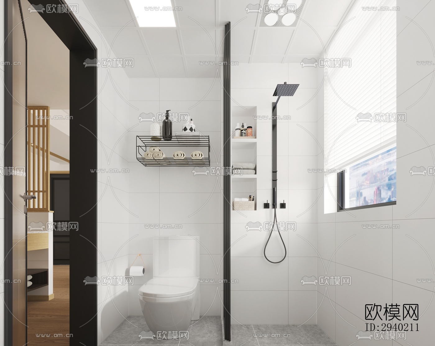 日式平层效果图下载（渲染图12）